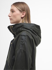 Barbour® Olive Green Inez Short Boxy Wax Jacket - Image 5 of 7