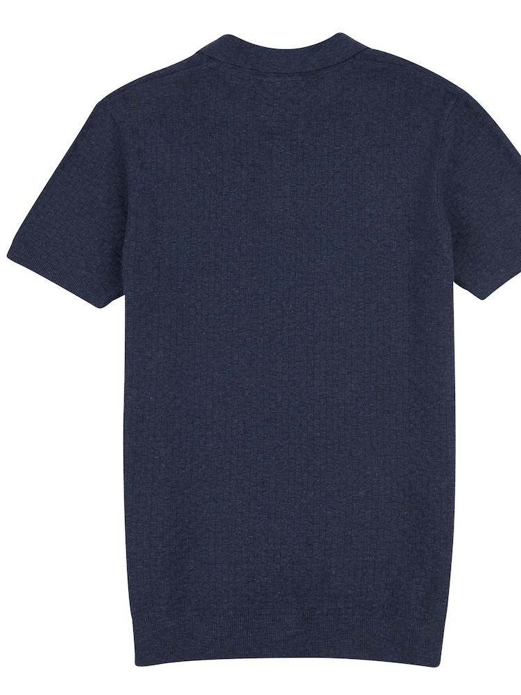 Męska teksturowana koszulka polo U.S. Polo Assn. z dzianiny, o regularnym kroju - Image 6 of 7