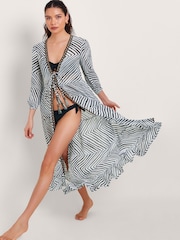 Monsoon Natural Zola Stripe Kaftan - Image 1 of 5