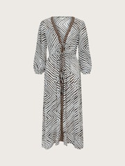 Monsoon Natural Zola Stripe Kaftan - Image 5 of 5