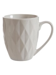 Maison by Premier White Livorno 16 Piece Embossed Geo Dinner Set - Image 2 of 2