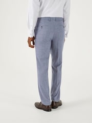 Blauw - Skopes Jodrell maatsnitkostuum van gemêleerde tweedstof: broek - Image 2 of 4