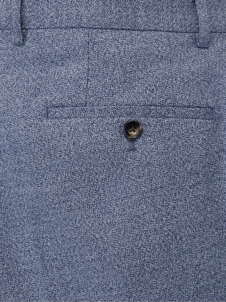 Blauw - Skopes Jodrell maatsnitkostuum van gemêleerde tweedstof: broek - Image 4 of 4
