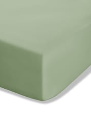 Catherine Lansfield Sage Green Percale Fitted Sheet - Image 2 of 2