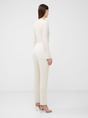 French Connection Cream Minar Pleated Trousers - Image 2 of 4