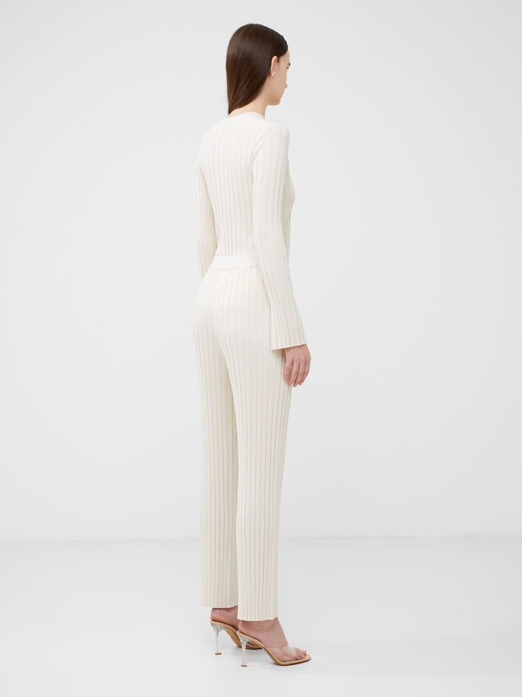 French Connection Cream Minar Pleated Trousers - Image 2 of 4