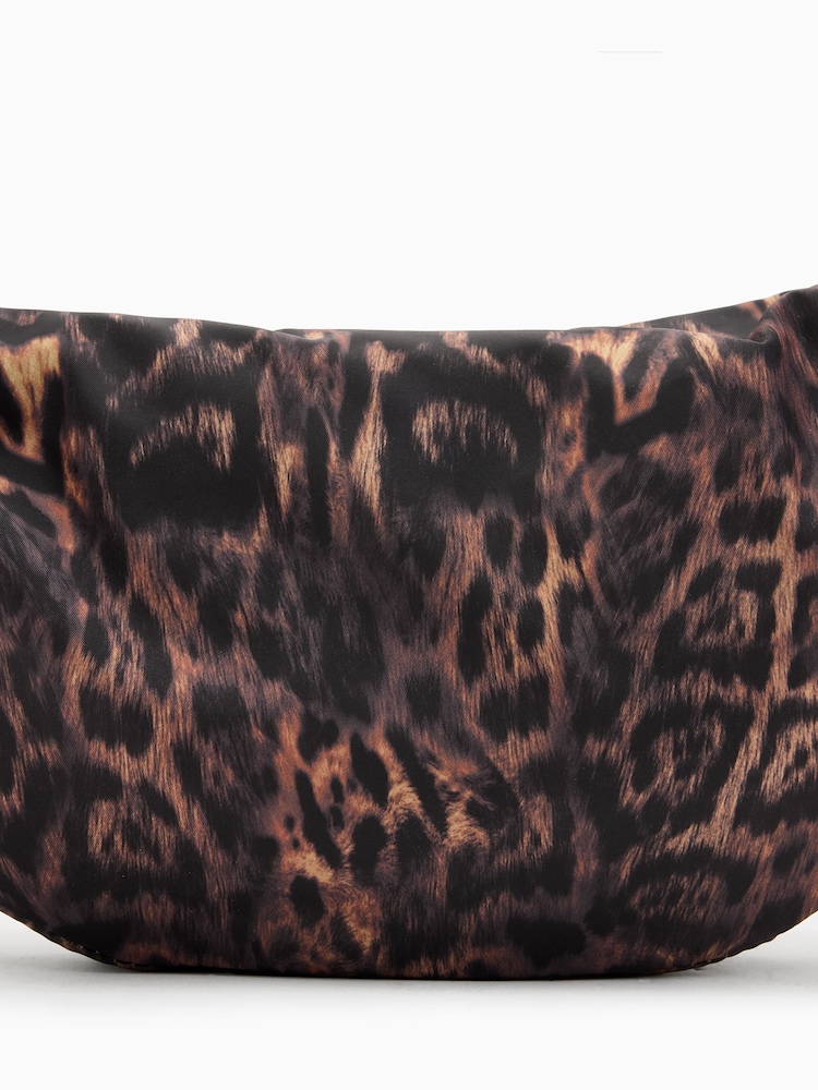 AllSaints Brown Half Moon Rec Cross-Body Bag - Image 4 of 4