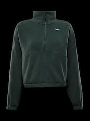 Nike Dark Green One Therma-FIT Cosy Half Zip Fleece - Image 9 of 9
