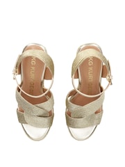 KG Kurt Geiger Gold Roya Sandals - Image 4 of 5