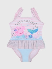 Brand Threads Pink Peppa Pig Girls Swimming Costume - Image 1 of 5