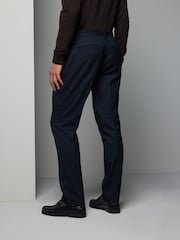 Navy Blue Textured Smart Trousers - Image 3 of 7