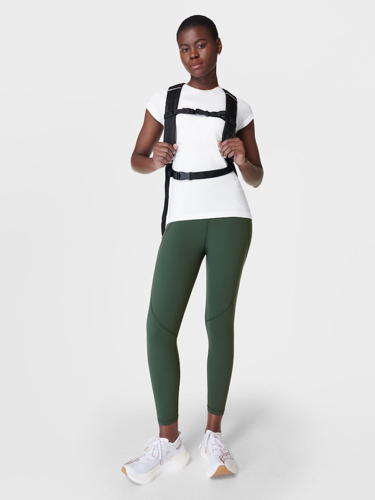 Sweaty Betty Trek Green 7/8 Length Power 7/8 Workout Leggings - Image 1 of 6