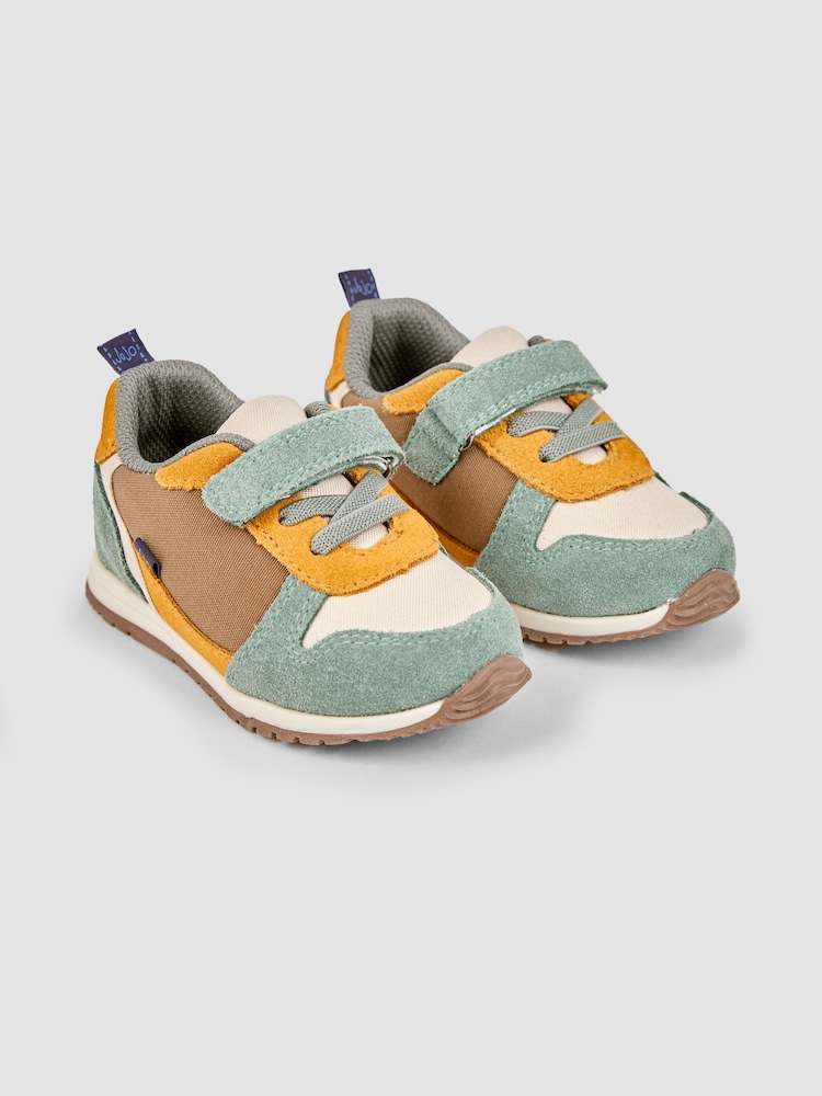 JoJo Maman Bébé Multi Riptape Trainers - Image 1 of 4