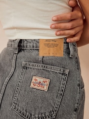 American Vintage Grey Yopday Denim Mini 100% Cotton Skirt - Image 3 of 4