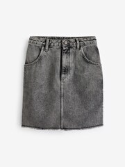 American Vintage Grey Yopday Denim Mini 100% Cotton Skirt - Image 4 of 4
