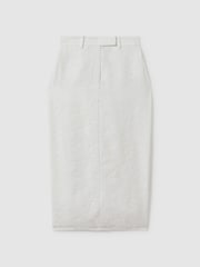 Reiss Ivory Denva Burnout Floral Midi Skirt - Image 2 of 5