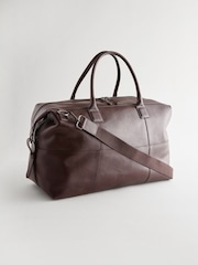 Conker Brown Leather Holdall - Image 3 of 7
