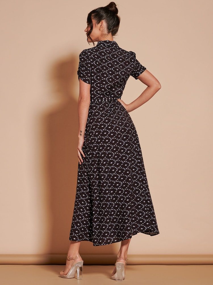 Jolie Moi Print Sadie Cotton Blend Shirt Midi Dress - Bild 2 von 6 Jolie Moi Print Sadie Cotton Blend Shirt Midi Dress - Bild 2 von 6