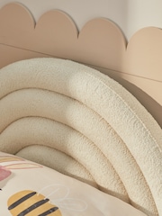 Soft Cosy Bouclé Ivory Kids Rainbow Upholstered Trundle Bed - Image 3 of 8