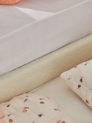 Soft Cosy Bouclé Ivory Kids Rainbow Upholstered Trundle Bed - Image 5 of 8