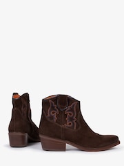 Penelope Chilvers Cassidy Suede Embroidered Brown Boots - Image 2 of 4