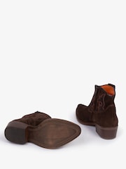 Penelope Chilvers Cassidy Suede Embroidered Brown Boots - Image 4 of 4