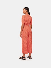 Whistles Red Micro Floral Jumpsuit - Image 2 of 5