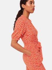 Whistles Red Micro Floral Jumpsuit - Image 4 of 5