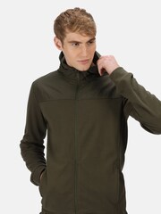 Regatta Green Mens Luis 100% Cotton Hooded Fleece Jacket - Image 2 of 9