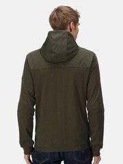 Regatta Green Mens Luis 100% Cotton Hooded Fleece Jacket - Image 3 of 9