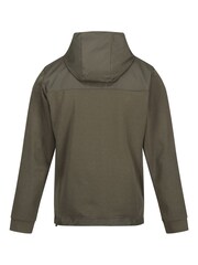 Regatta Green Mens Luis 100% Cotton Hooded Fleece Jacket - Image 7 of 9