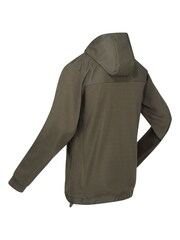 Regatta Green Mens Luis 100% Cotton Hooded Fleece Jacket - Image 9 of 9