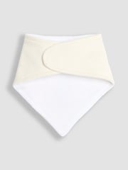 JoJo Maman Bébé Ecru Highland Cow Dribble Bibs 3 Pack - Image 3 of 8