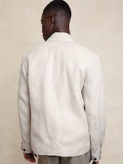 Banana Republic Beige Seacliff Linen Shirt Jacket - Image 2 of 5