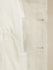 Banana Republic Beige Seacliff Linen Shirt Jacket - Image 4 of 5
