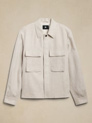 Banana Republic Beige Seacliff Linen Shirt Jacket - Image 5 of 5