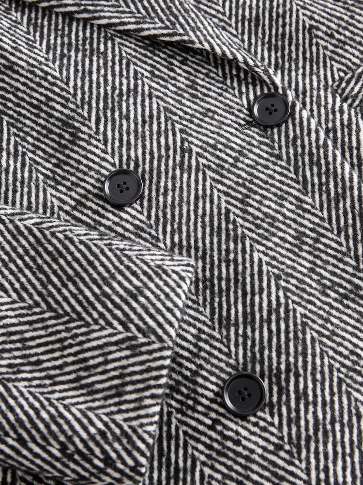 Black/White Blazer Coat - Image 8 of 8
