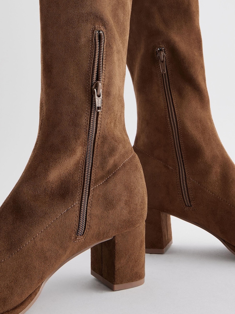 Marron fauve - Forever Comfort® Sock Block Knee High Boots - Image 6 de 6