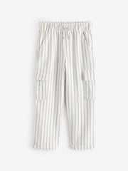 Weiß und Schwarz - Gap Cargohose aus Leinen und Baumwolle (4-13Jahre) - Bild 1 von 3