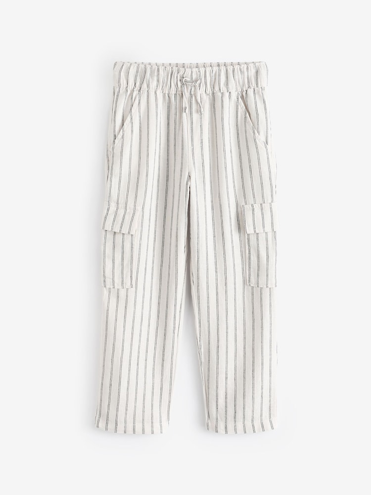 Weiß und Schwarz - Gap Cargohose aus Leinen und Baumwolle (4-13Jahre) - Bild 1 von 3