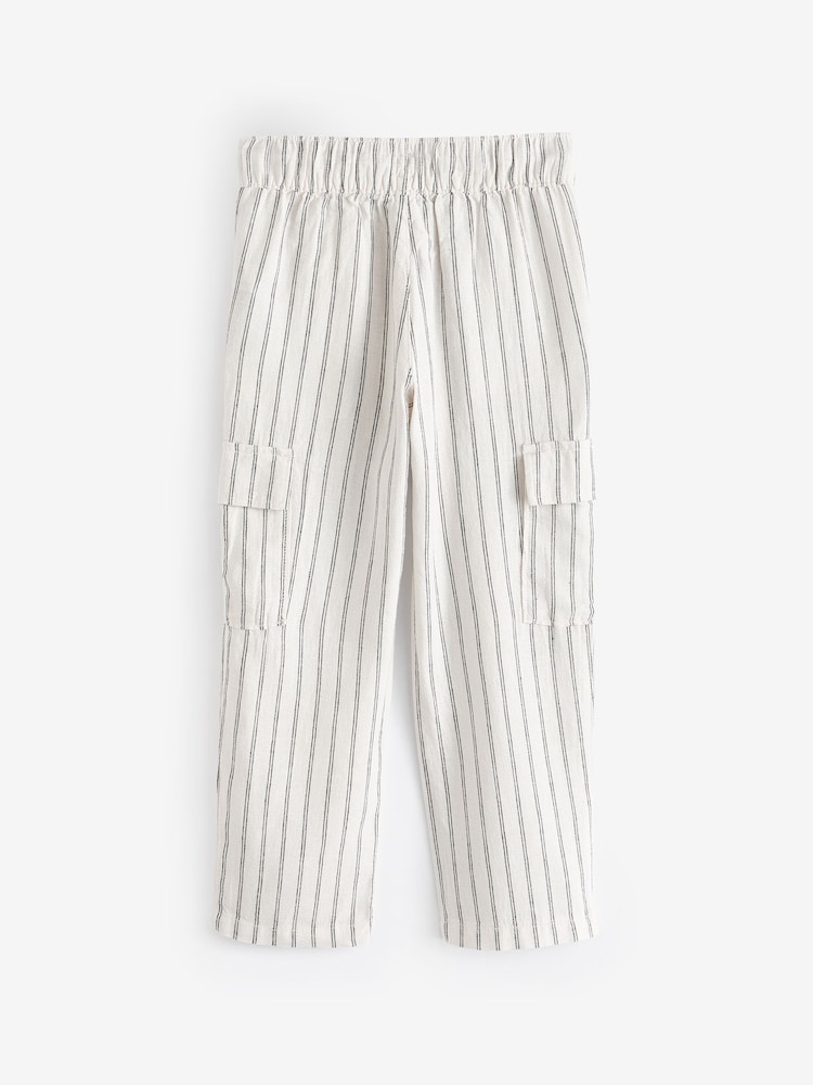 Weiß und Schwarz - Gap Cargohose aus Leinen und Baumwolle (4-13Jahre) - Bild 2 von 3