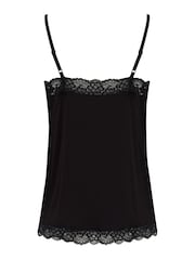 Pour Moi Black Sofa Loves Lace Hidden Support Soft Jersey Cami - Image 4 of 4