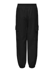 ONLY KIDS Elasticated Waist Cargo Black Trousers - Image 2 of 2