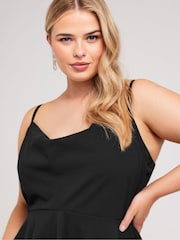 Yours Curve Cowl Lace Insert Peplum Top - Bild 4 von 5