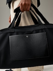 Black Carbon Print Nylon Holdall - Image 4 of 7