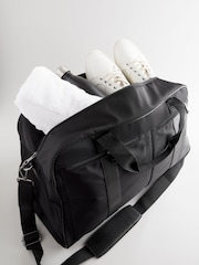 Black Carbon Print Nylon Holdall - Image 5 of 7