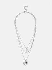 Mint Velvet Silver Tone Layered Necklace - Image 1 of 2