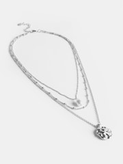 Mint Velvet Silver Tone Layered Necklace - Image 2 of 2