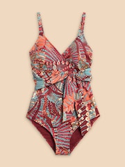 White Stuff Red Tabitha Control Swimsuit - Image 5 of 7