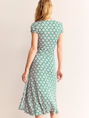 Boden Green Joanna Cap Sleeve Wrap Dress - Image 3 of 5